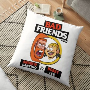 BAD FRIENDS PODCAST - BOBBY LEE - ANDREW SANTINO Floor Pillow RB1010 product Offical Bad Friends Merch