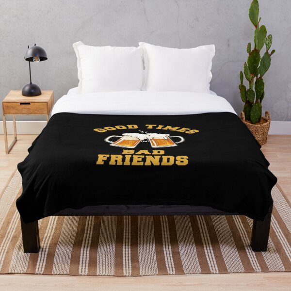 GOOD TIMES BAD FRIENDS Essential T-Shirt Throw Blanket RB1010 product Offical Bad Friends Merch