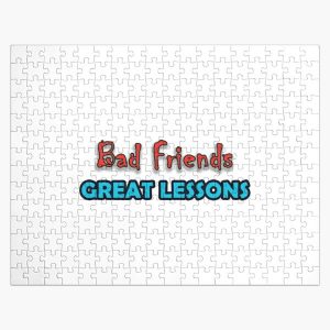 Bad friends Great Lessons simple life inspirational letters design Jigsaw Puzzle RB1010 product Offical Bad Friends Merch