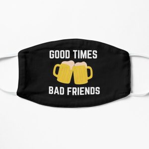 Good Times Bad Friends Retro Mens Boys Flat Mask RB1010 product Offical Bad Friends Merch